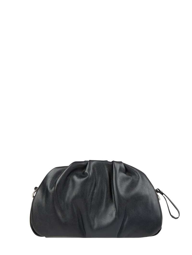 Crossbody Bag in Leder-Optik in schwarz
