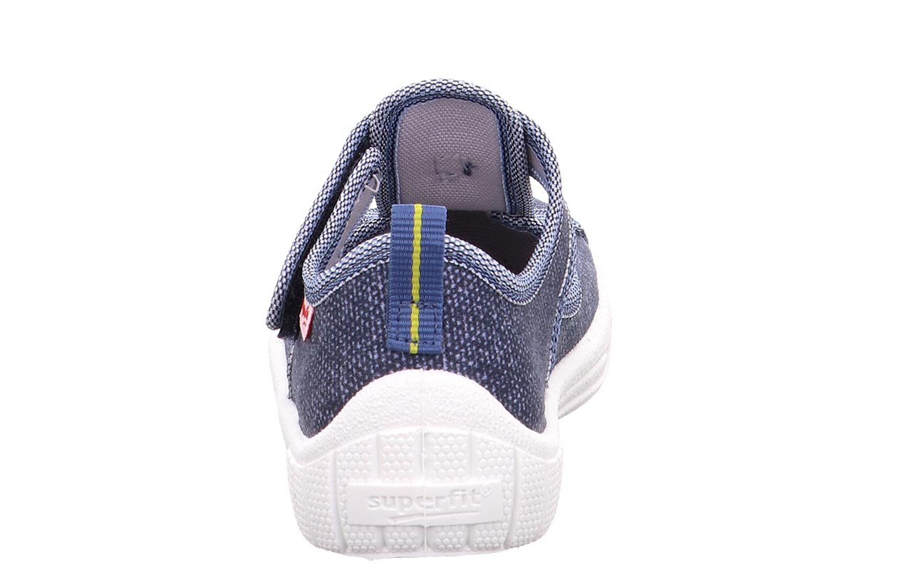 BILL - Blau Hausschuh mit Klettverschluss