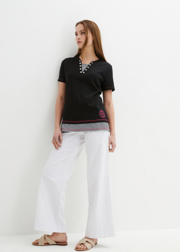 Baumwolle-Shirt, 2 in 1-Optik