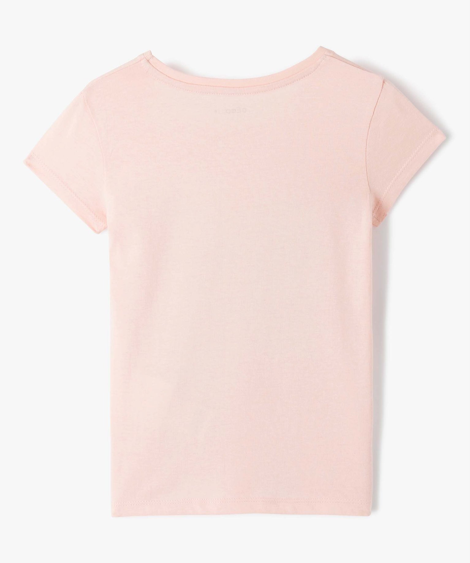 Tee-shirt fille à manches coutes et motif en sequins réver... rose | GEMO