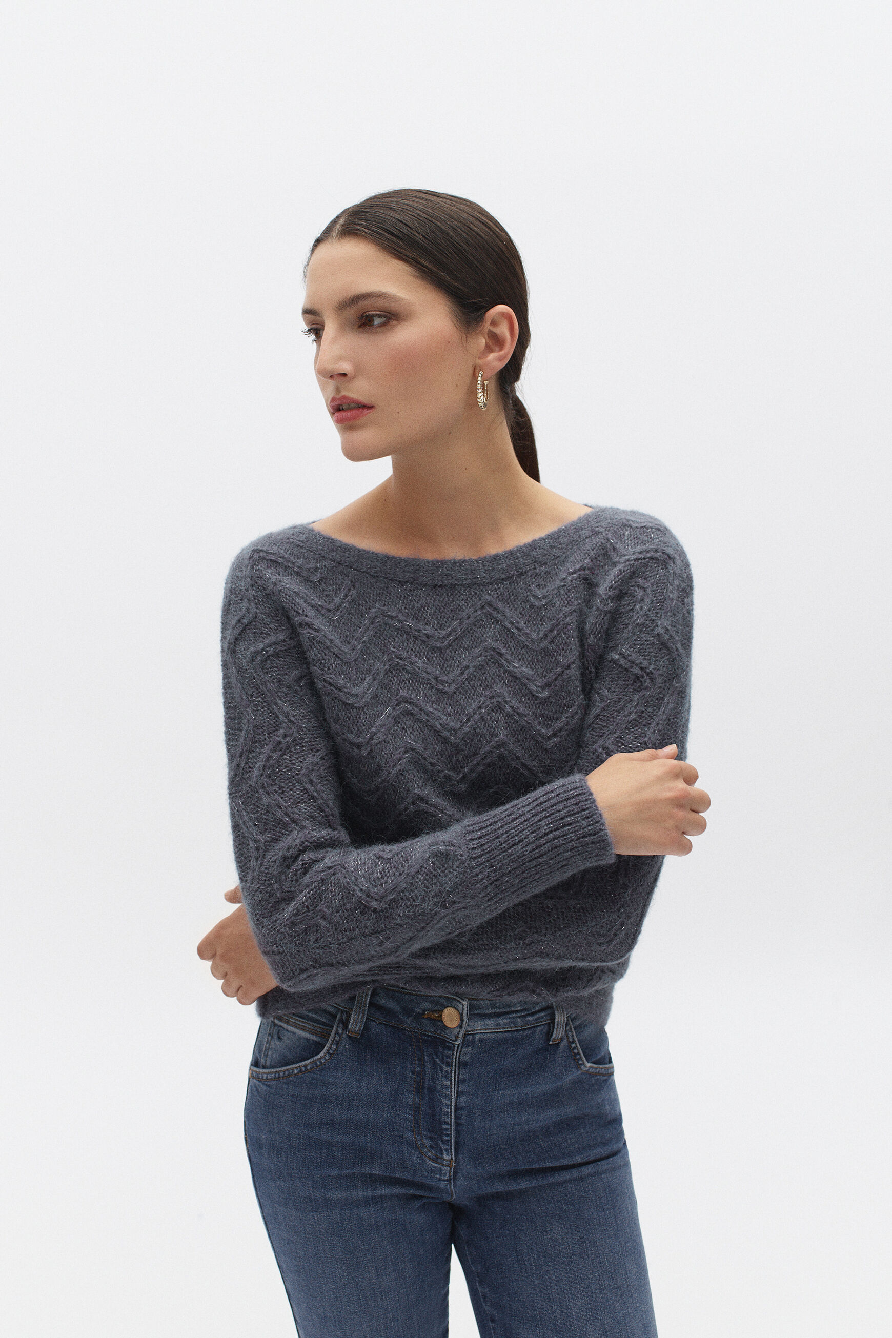 pull antonina denim double stone femme