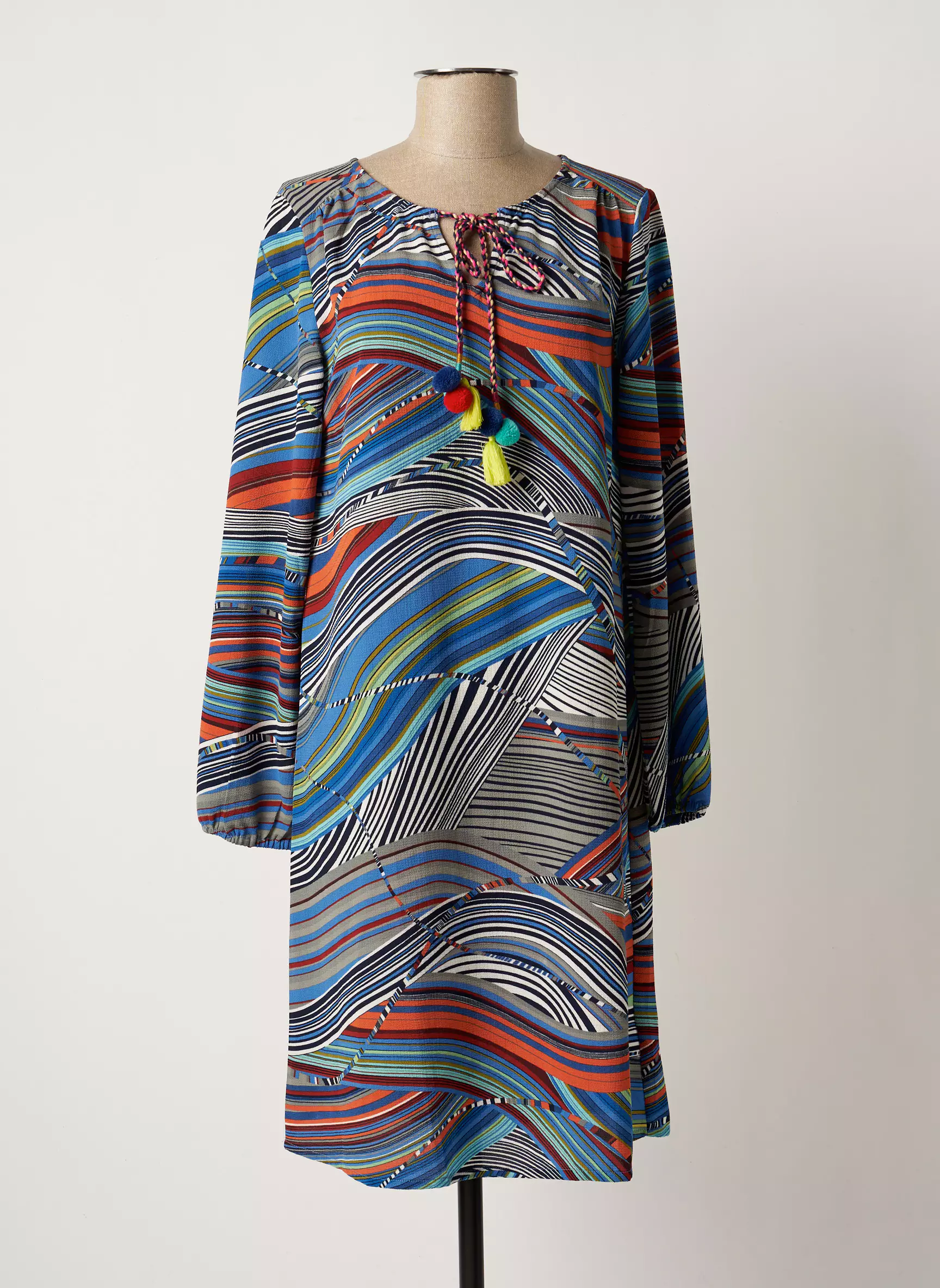 Cream Robes Mi Longues Femme couleur bleu