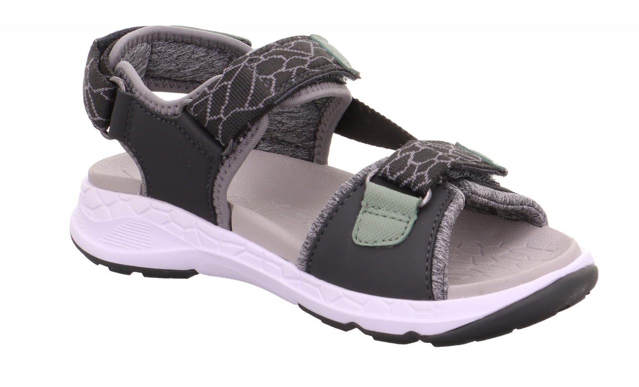 CRISS CROSS - Grau Sandale mit Klettverschluss