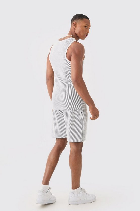 Strukturiertes Muscle-Fit Tanktop