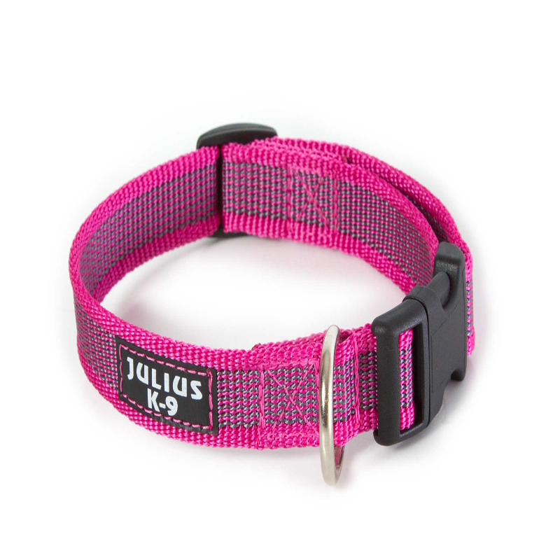 JULIUS-K9 Hundehalsbänder JULIUS-K9 Halsband 20mm x 27-42cm pink/ grau