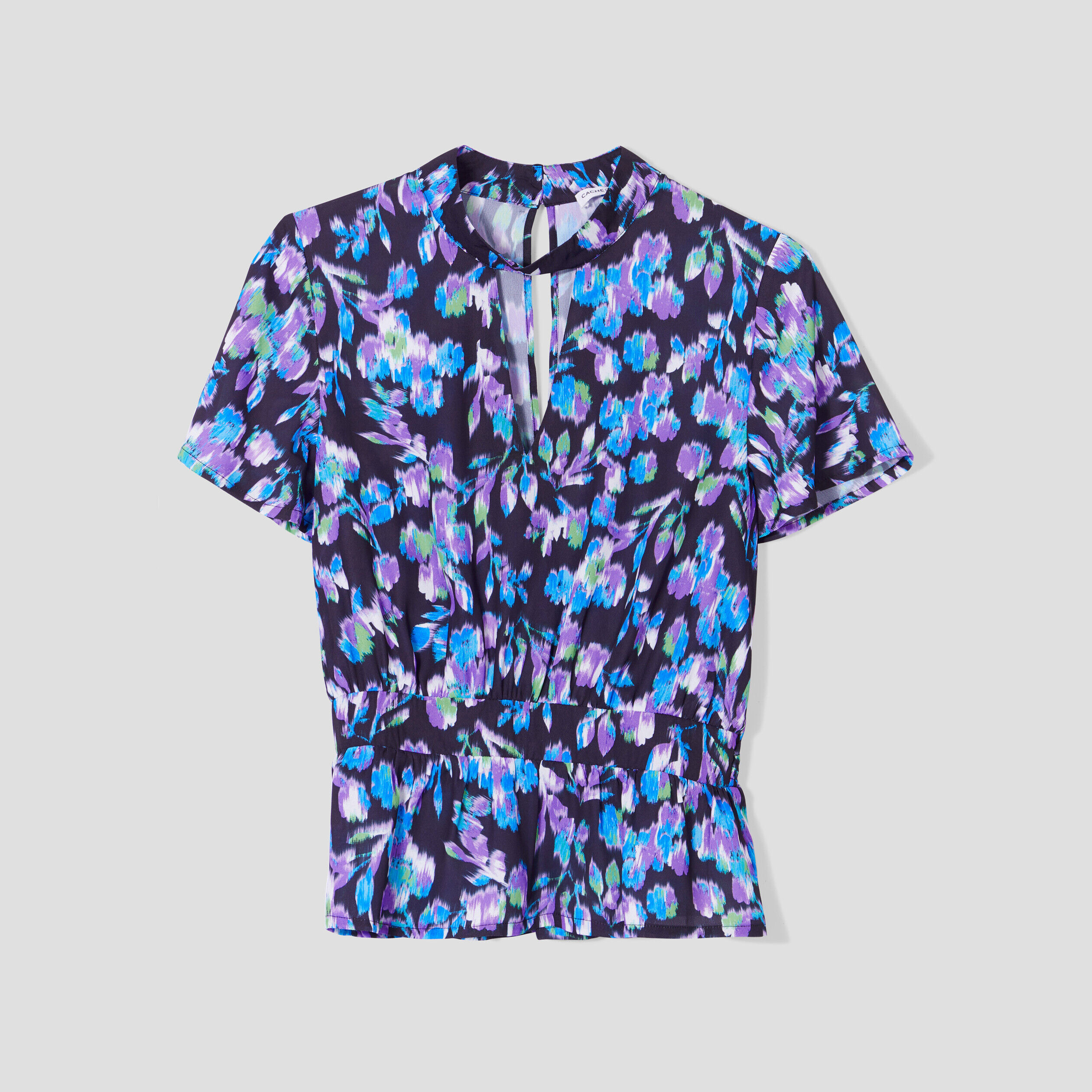 Blouse col montant noir femme | Cache Cache