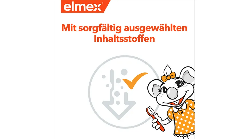 elmex Kinderzahnpasta 2-6 Jahre– kindgerechte Zahnreinigung für hochwirksamen Kariesschutz – mit Aminfluorid