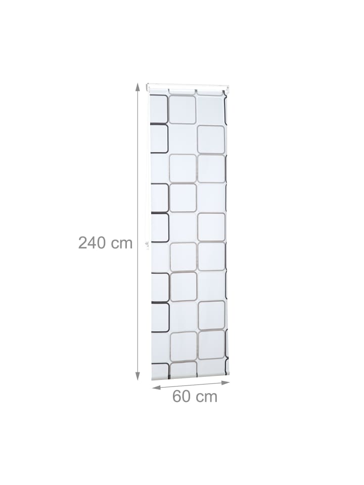 relaxdays Duschrollo Square in Semitransparent - (L)240 x (B)60 cm günstig kaufen onesize