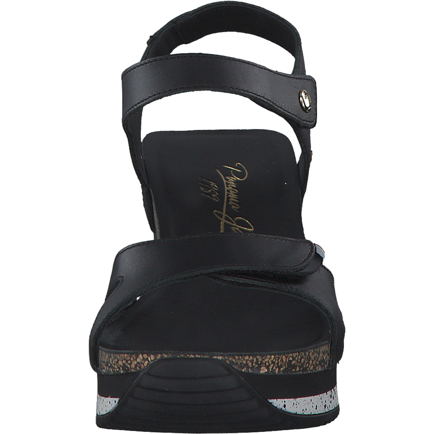 Panama Jack Nica Sport B, Plateau-Sandaletten, Damen, Schwarz