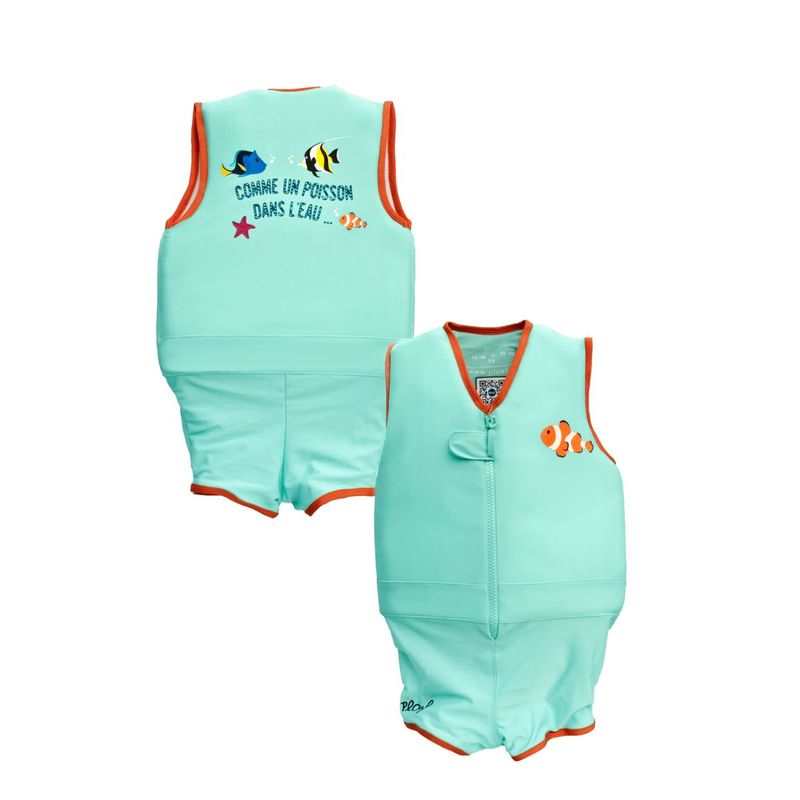 Maillot de bain flottant : Petit poisson Turquoise