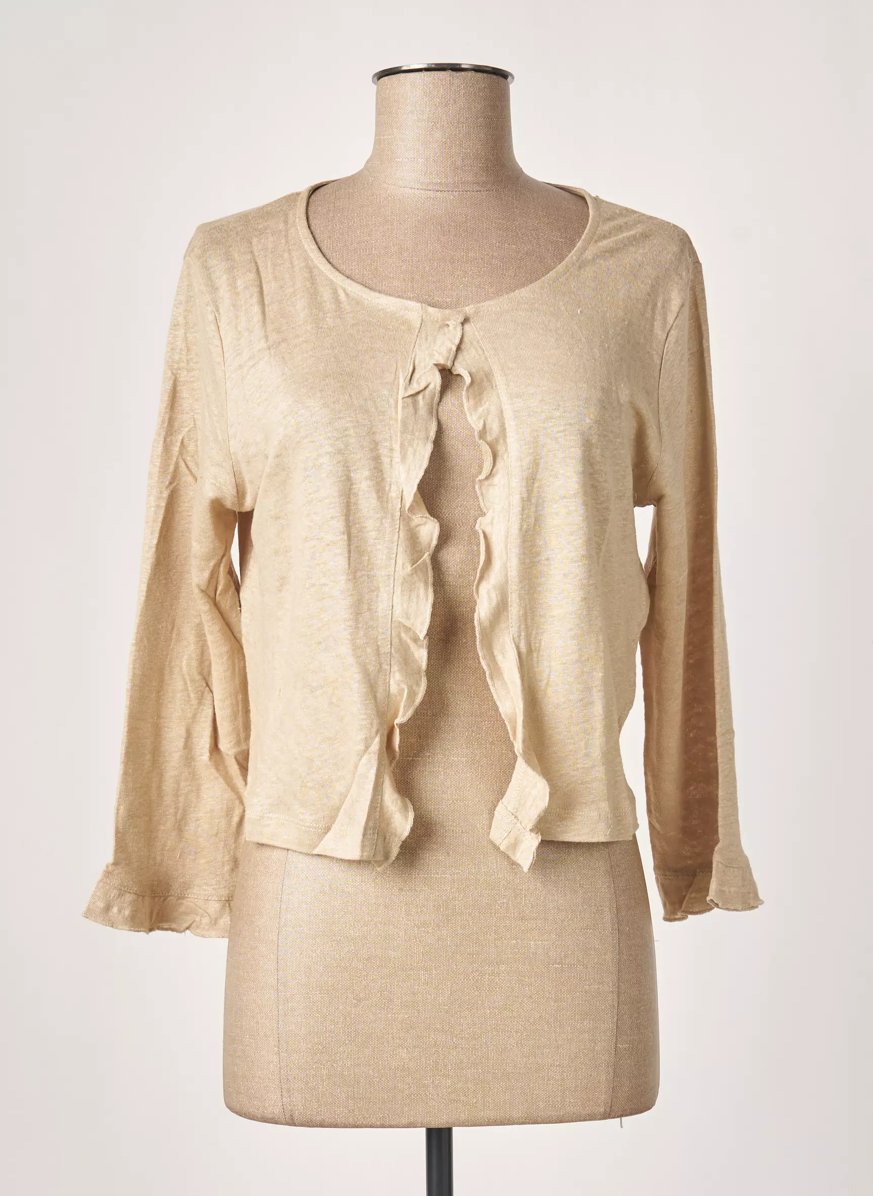 Maloka Cardigans Femme couleur beige