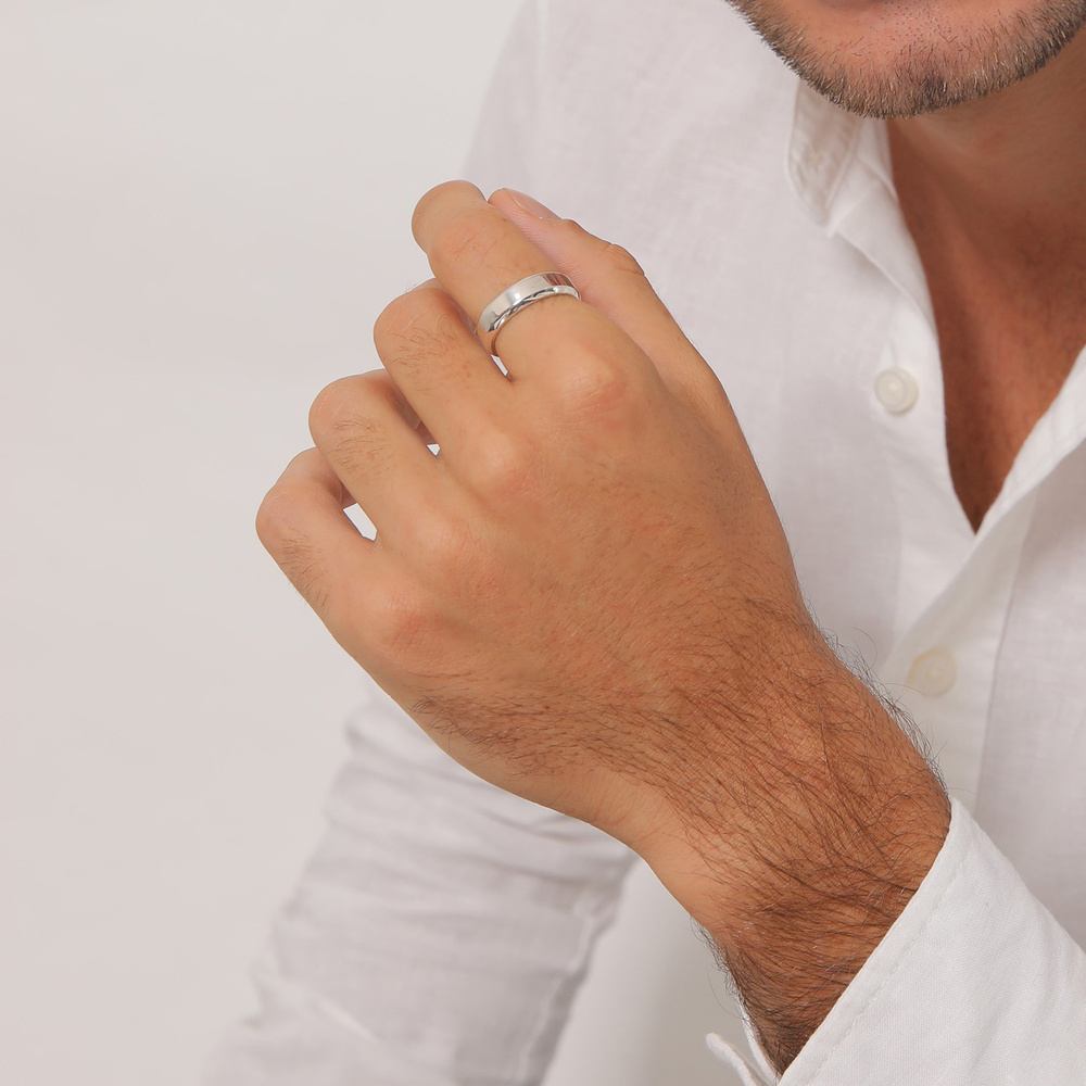 KUZZOI KUZZOI Bague Bracelet homme massif en argent 925 sterling Bague