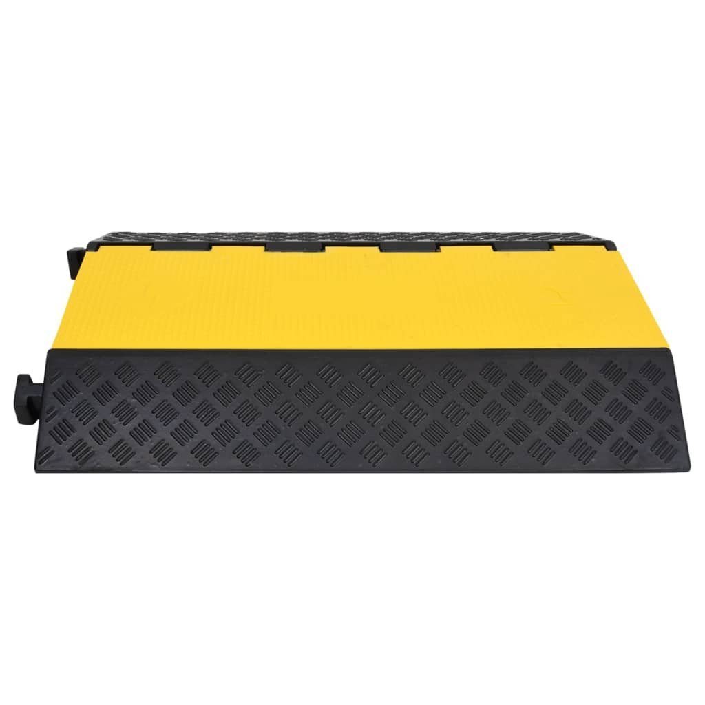 vidaXL Parkschwelle Kabelschutzrampe mit 2 Kanälen 90 cm Gummi