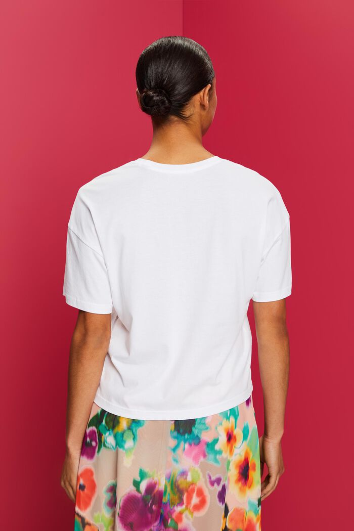 Oversize Cropped-T-Shirt, 100 % Baumwolle