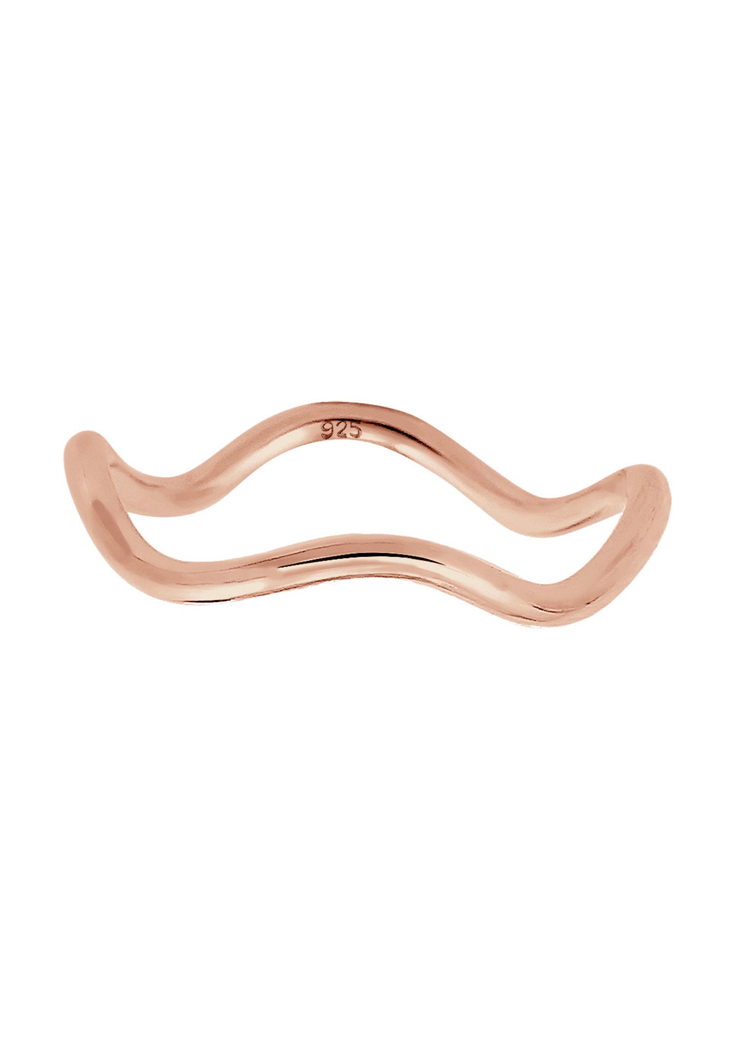 Diseño minimalista geométrico con ondas de Elli para mujer en plata de ley 925.