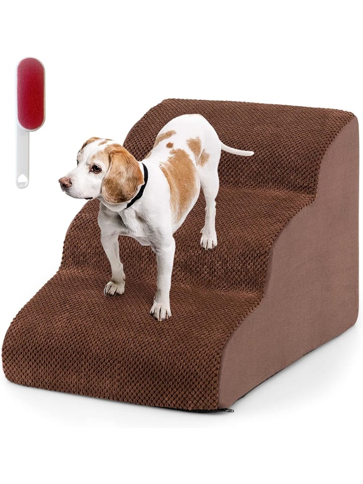 COSTWAY Hundetreppe 3 Stufen in Braun günstig kaufen onesize