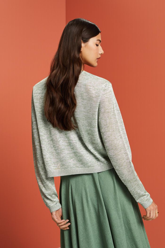 Kurzer Cardigan mit Glitzereffekt