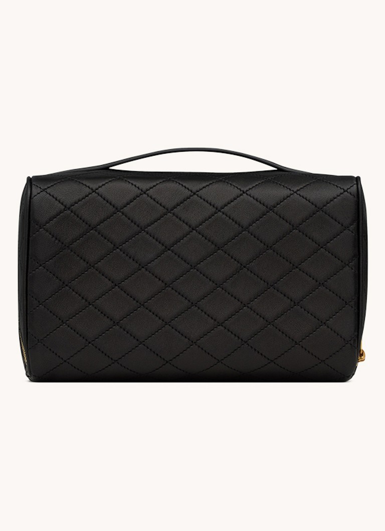 Τσάντα καλλυντικών Saint Laurent Gaby από καπιτονέ δέρμα αρνιού