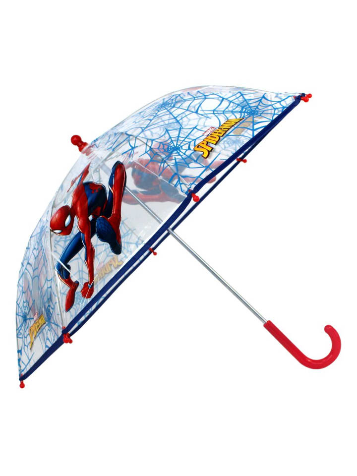 Spiderman Stockschirm blau & transparent | Marvel Spiderman | Kinder Regenschirm günstig kaufen onesize