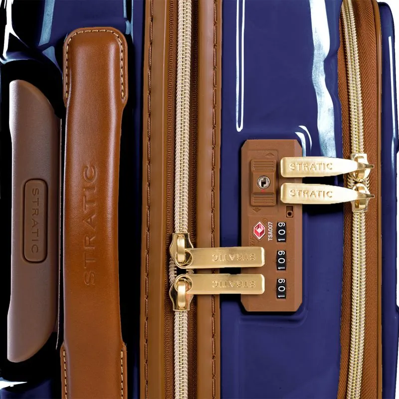 Stratic Leather&More - Koffer S (mit Vortasche) - blue