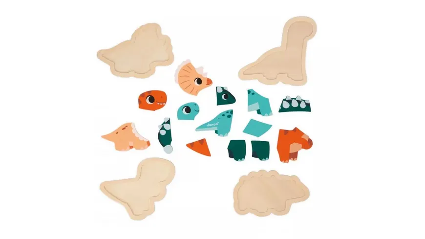 Janod - DINO - 4 EVOLUTIVE PUZZLES DINO