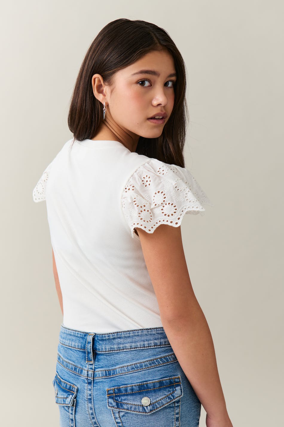 Y frill rib top