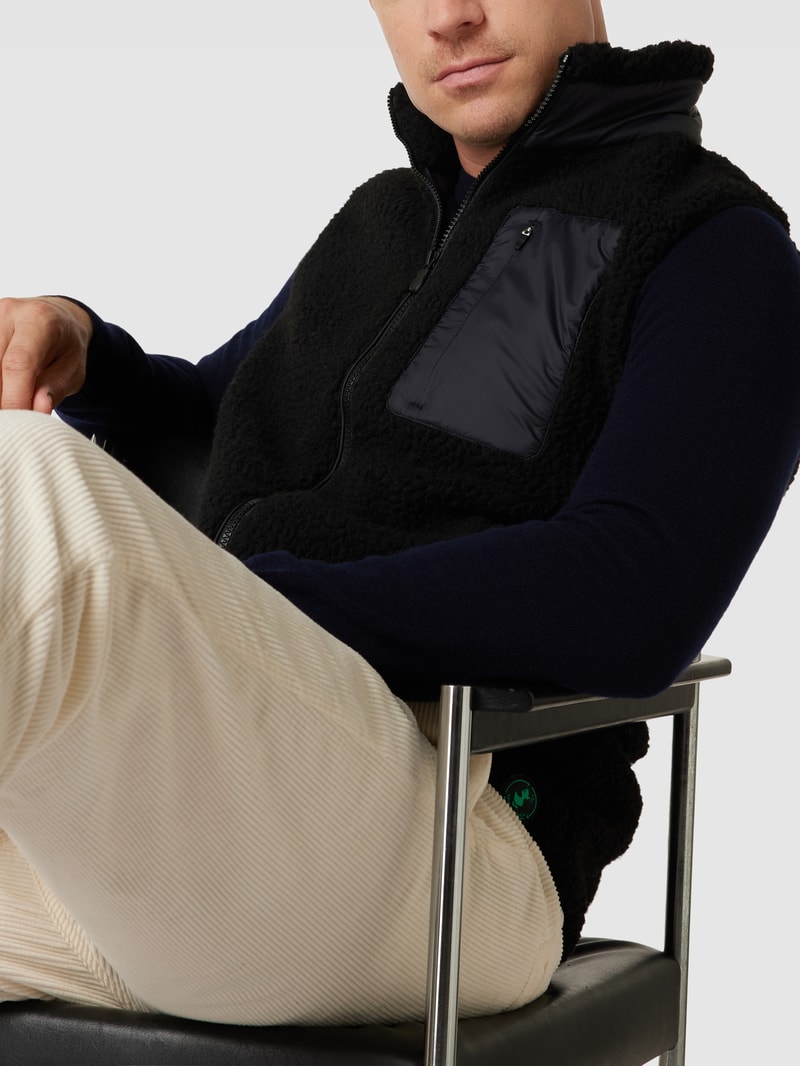 Weste mit Label-Patch Modell 'ISMAEL' in schwarz