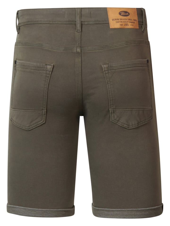 Petrol Industries Jackson Farbige Denim-Shorts Sungreet in Grün günstig kaufen