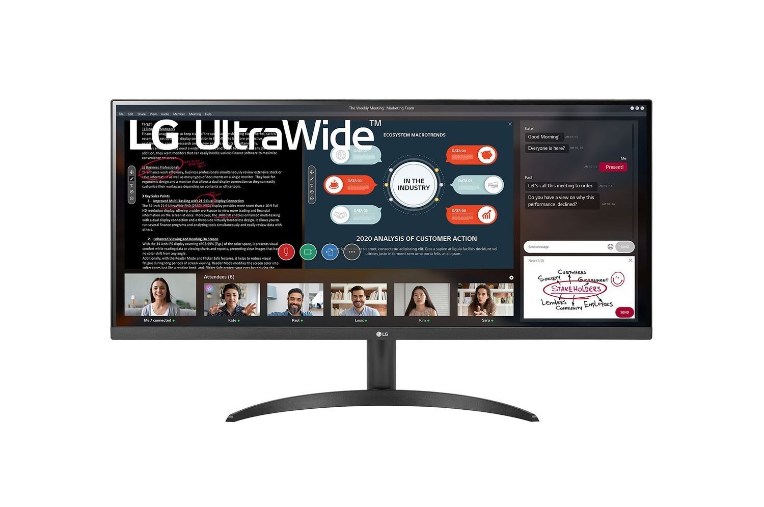 LG 34WP500-B Gaming-Monitor (86.7 cm/34 