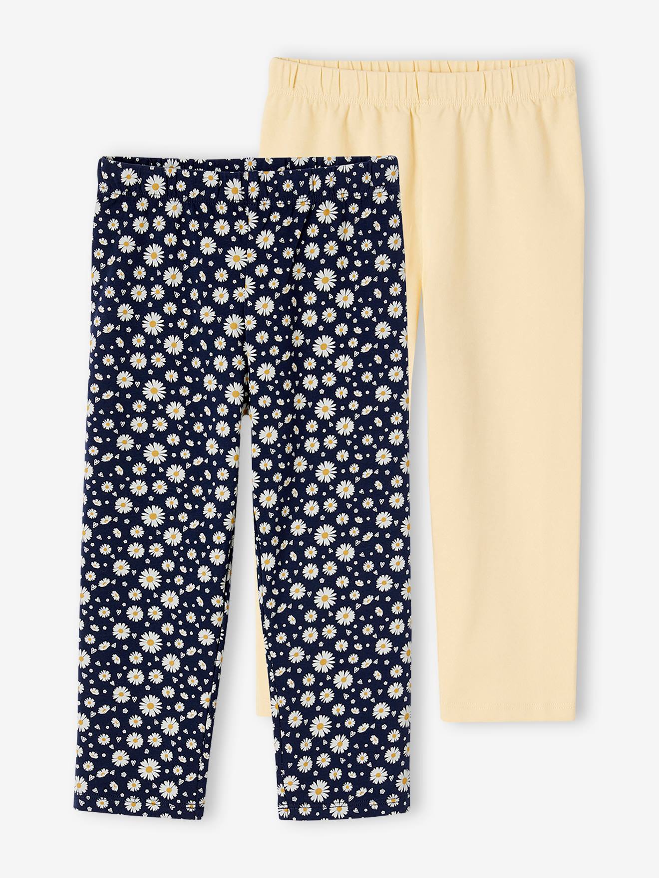 Vertbaudet 2er-Pack Mädchen 3/4-Leggings Oeko-Tex - anthrazit