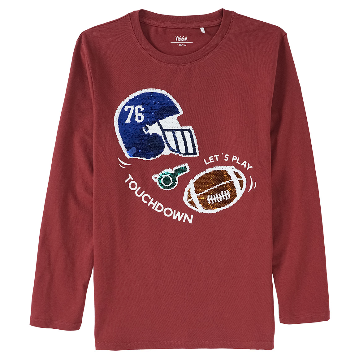 Jungen Langarmshirt mit Wendepailletten