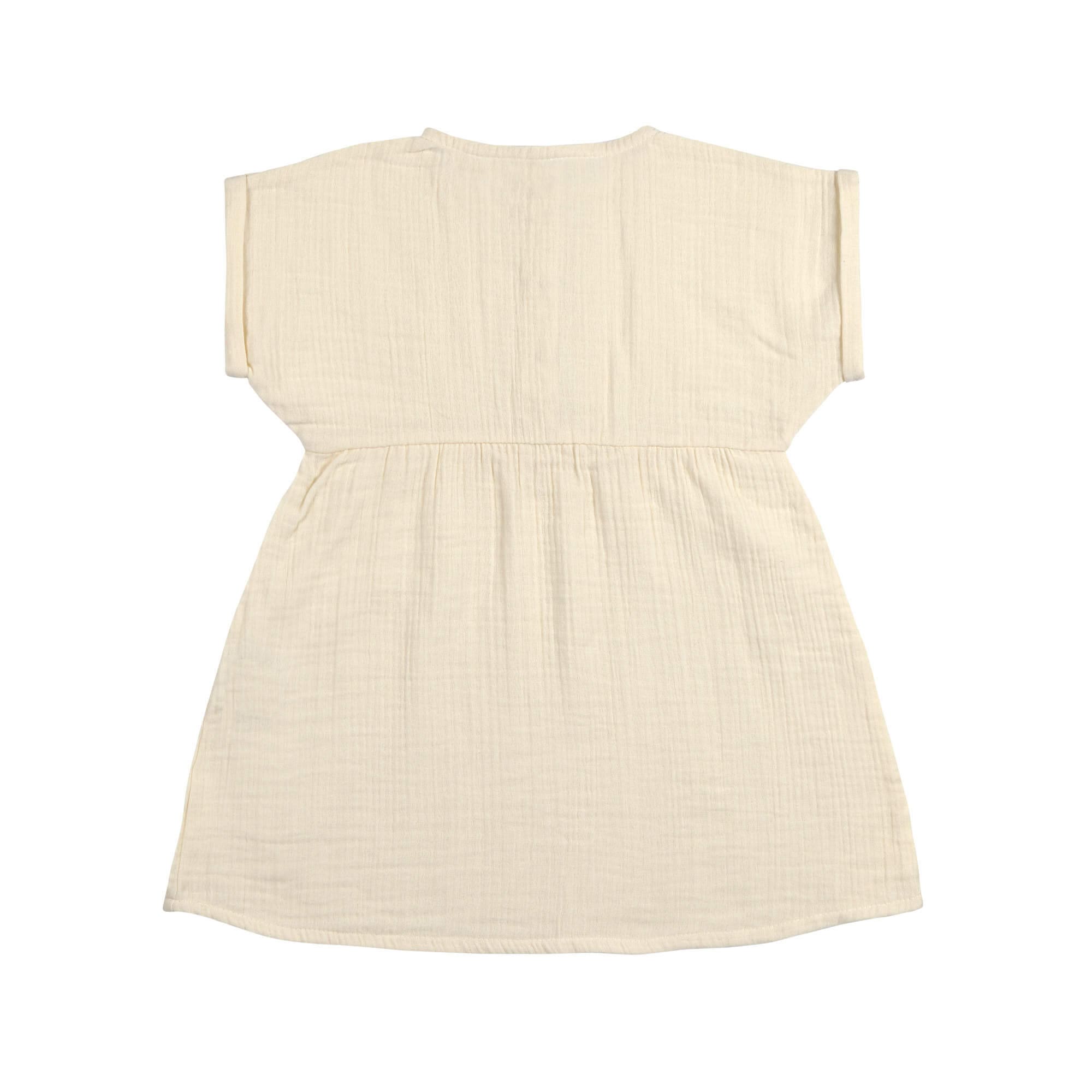 Musselin Kinderkleid - Bio Baumwolle, Hellgelb
