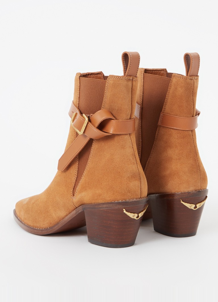 Ghete Tyler Cecilia din piele întoarsă de la Zadig&Voltaire cu cataramă