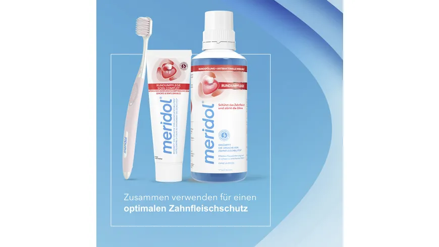 meridol Zahnpasta Rundumpflege - tägliche Rundumpflege für empfindliches Zahnfleisch & Zähne 75 ml