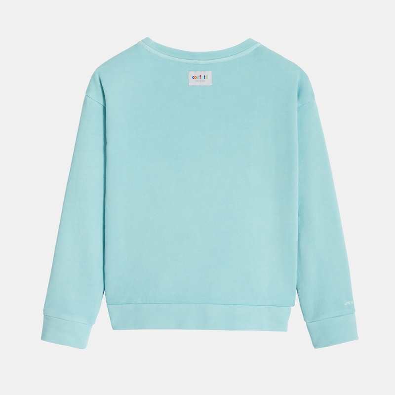 Sweat Bleu clair Confetti pigments naturels mixte