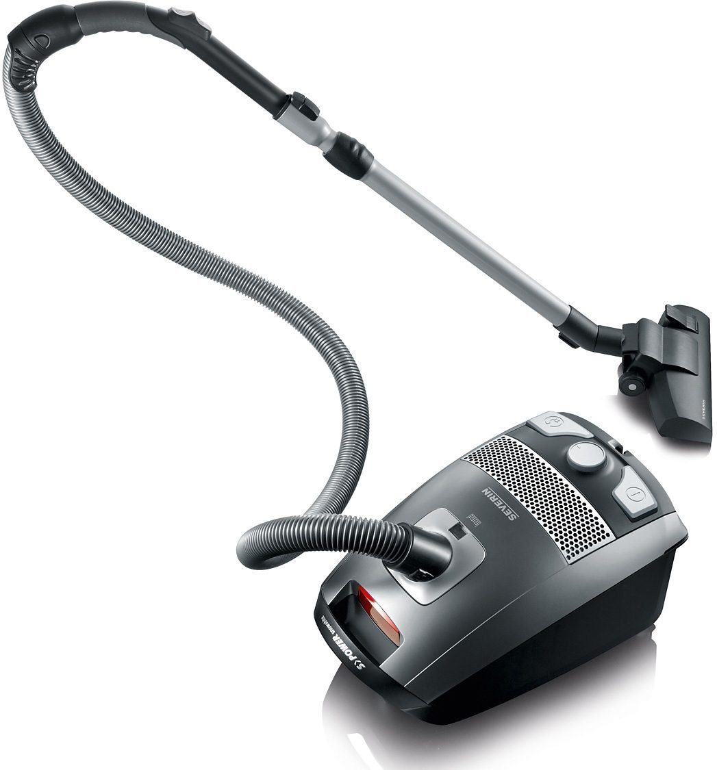Severin Bodenstaubsauger S`Power snowwhite BC 7045, 750 W, mit Beutel, Für Allergiker, inkl. XL-Parkettdüse, Kabelaufbewahrung per Fußtaste