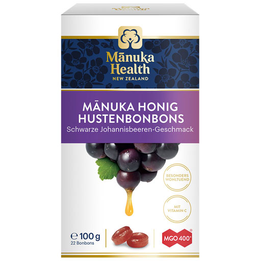 MANUKA HEALTH MGO 400  Lutschbonb.schw.Johannisb.  100 g  Bonbons