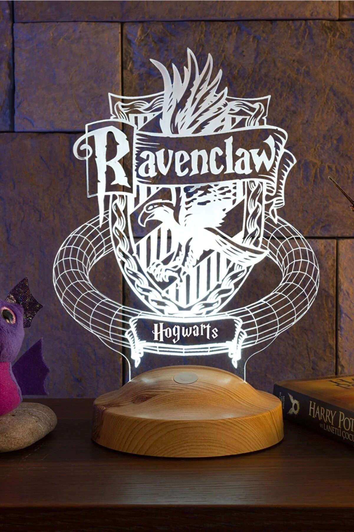 Geschenkelampe LED Nachttischlampe Ravenclaw Hogwarts Harry Potter LED-Nachtlicht Geschenke Lampe, LED fest integriert, 6 Farben
