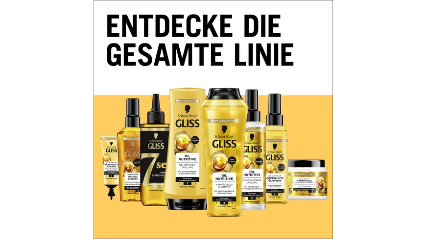 GLISS Oil Nutritive Nährpflege 4-in-1-Bonding-Haarmaske 400 ml