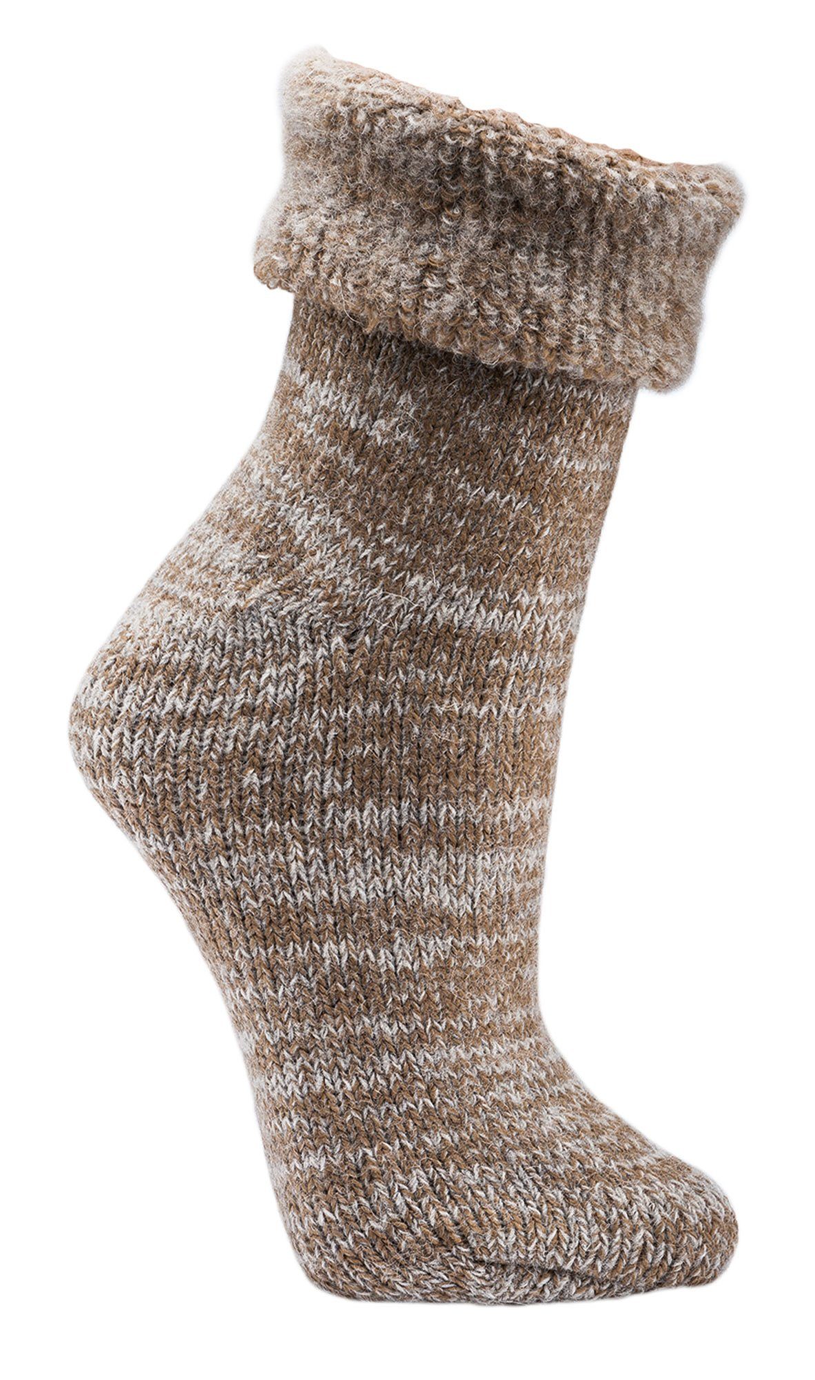 Socks 4 Fun Freizeitsocken Extra Warm Schafwollsocken Vollplüsch Futter (1-Paar)