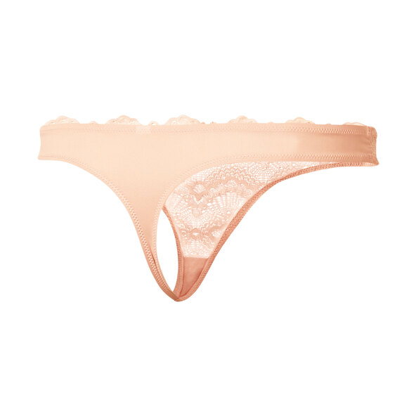 Damen Sommer Slips 2er-Set, Thong, peach