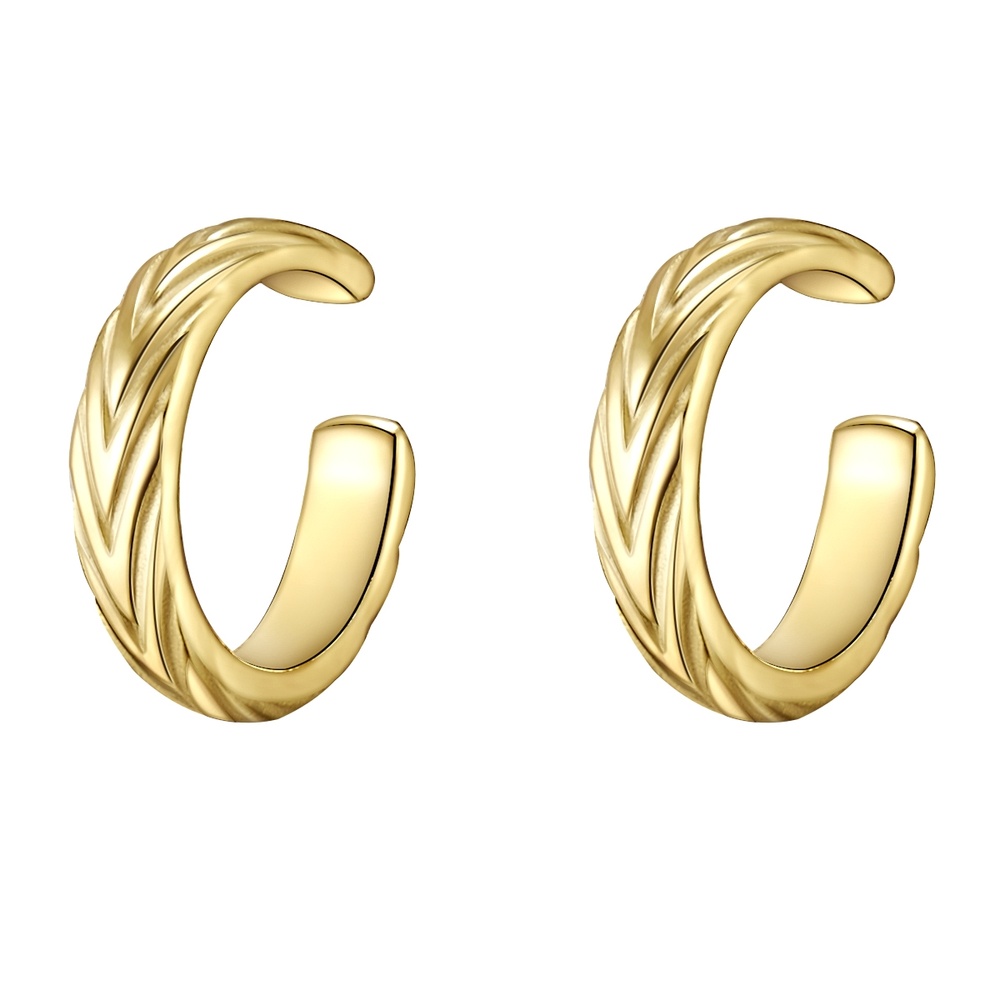 Glanzstücke München Manchette d'oreille en argent Argent sterling en Or jaune Boucles d'oreilles