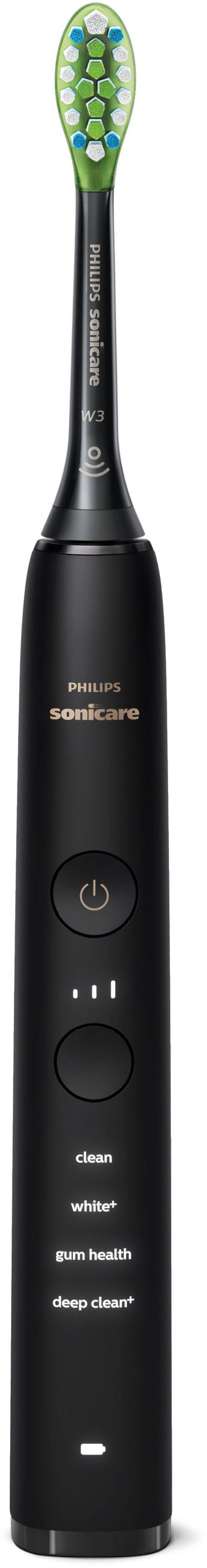Philips Sonicare Elektrische Zahnbürste DiamondClean 9000 HX9913/18, Aufsteckbürsten: 2 St., mit integriertem Drücksensor, 4 Putzprogramme und 3 Intensitätsstufen