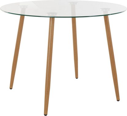 INOSIGN Glastisch Miller, runder Esstisch mit einem Ø von 100 cm