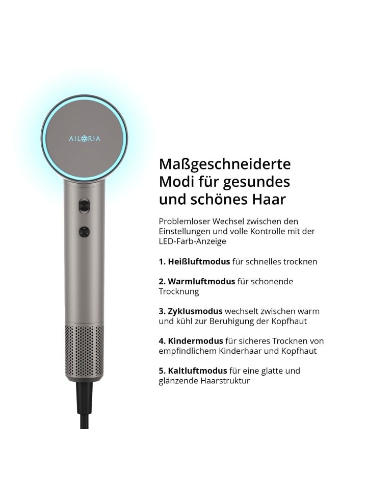 Ailoria VENTOUX Highspeed Haartrockner in grau günstig kaufen onesize