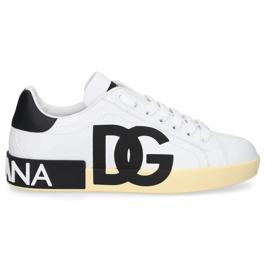 Dolce & Gabbana - Sneaker low PORTOFINO Kalbsleder - weiß