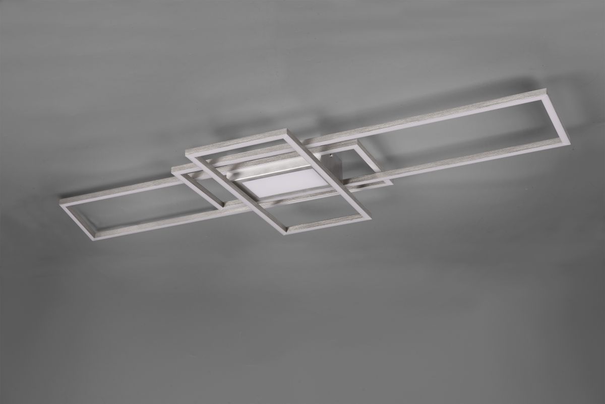 TRIO LED Deckenleuchte Irvine Nickel