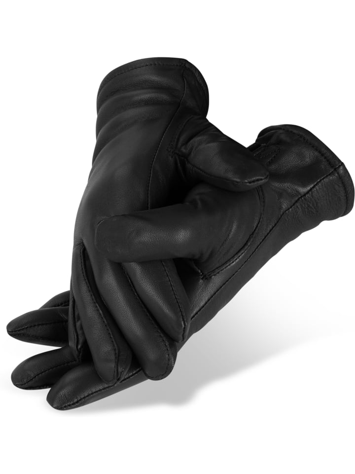 Normani Outdoor Sports Bundeswehr Lederhandschuhe Brüntrup in Schwarz günstig kaufen