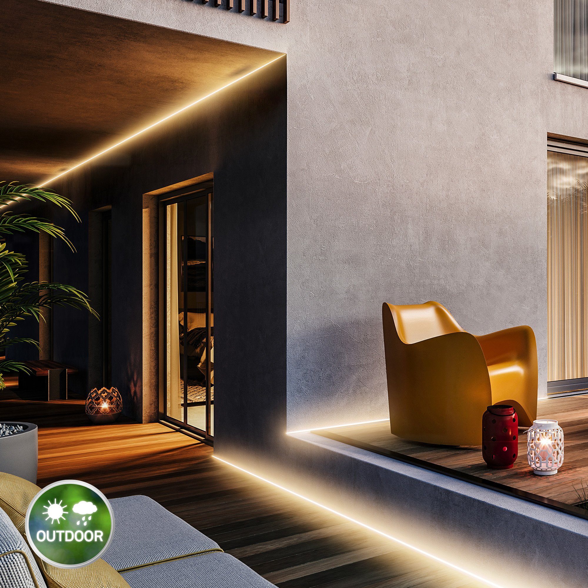 Briloner Leuchten LED Stripe, 150-flammig, 4m, RGB, USB, mit Fernbedienung, dimmbar, selbstklebend, kürzbar, IP20