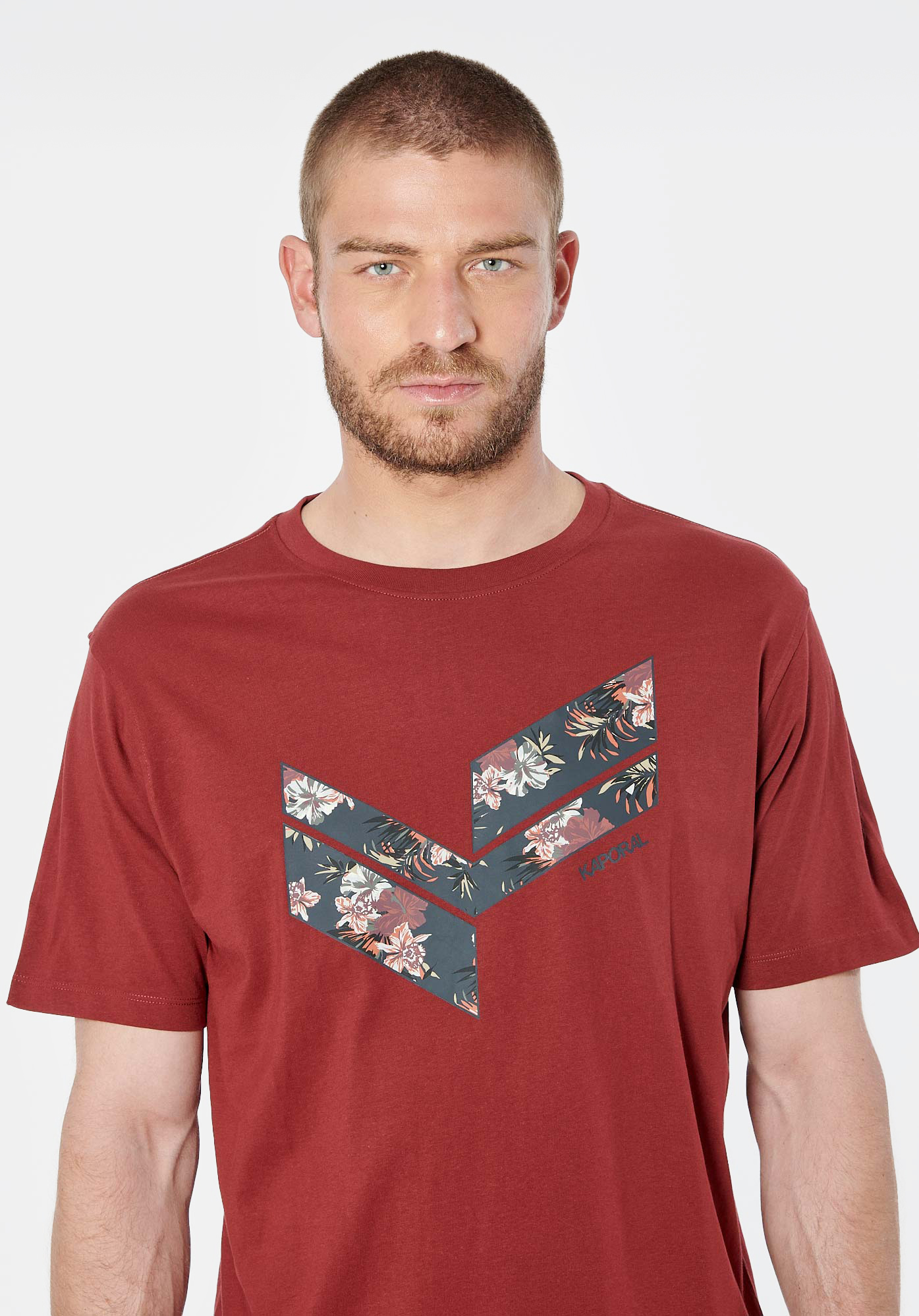 RIZZO  T-shirt bordeaux homme 100% coton